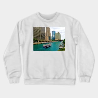 Chicago River from DuSable Bridge Crewneck Sweatshirt